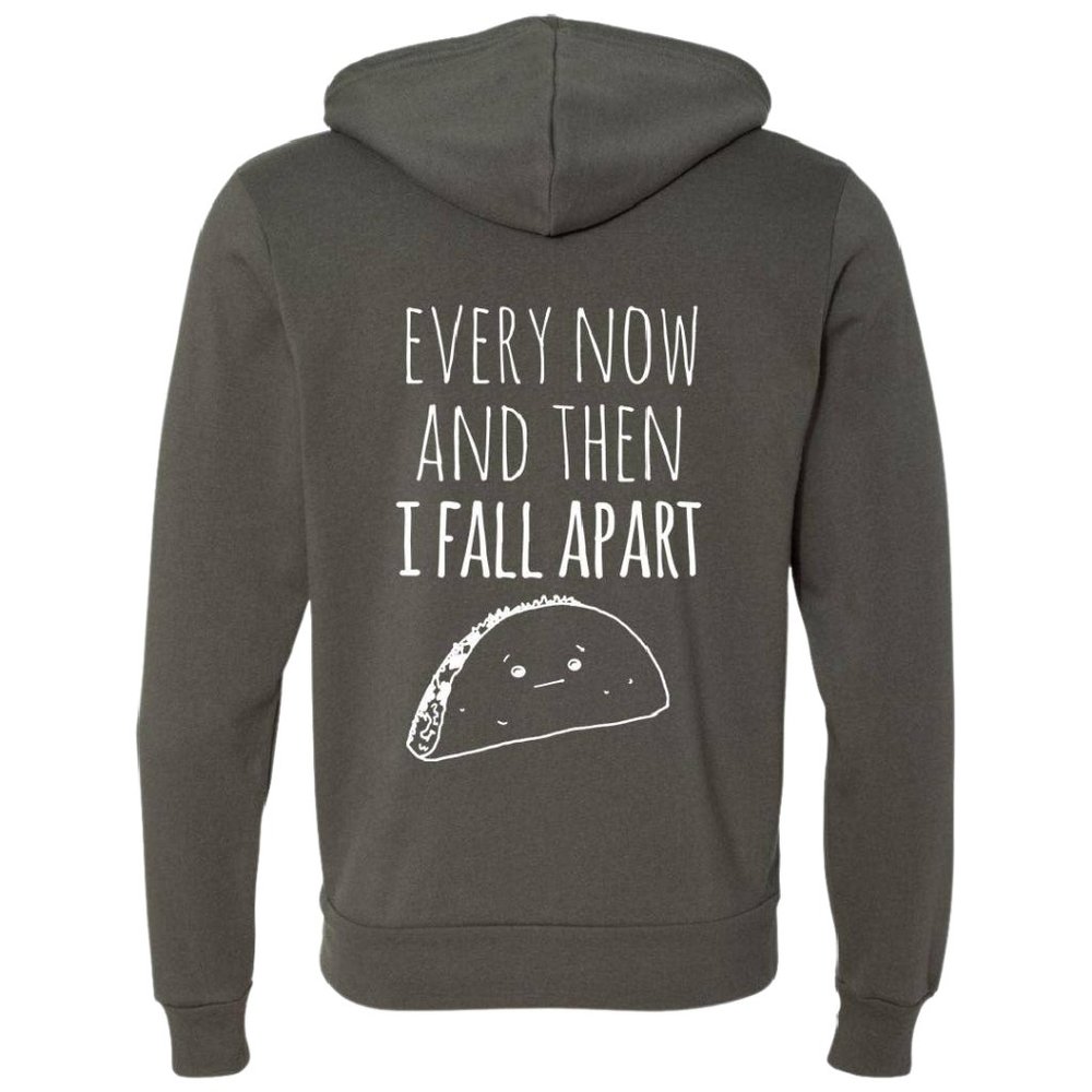 Sometimes I Fall Apart Eco-Friendly Zip Up Hoodie To Stay Warm & Cozy in Style